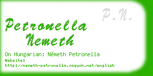 petronella nemeth business card