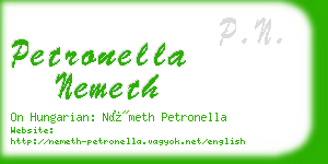 petronella nemeth business card